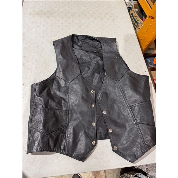 Leather vest size large