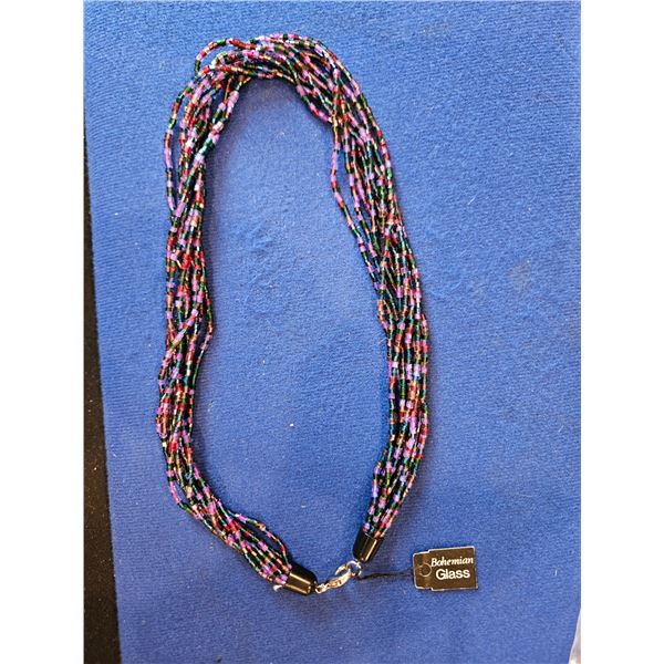 bohemiam glass beaded necklace