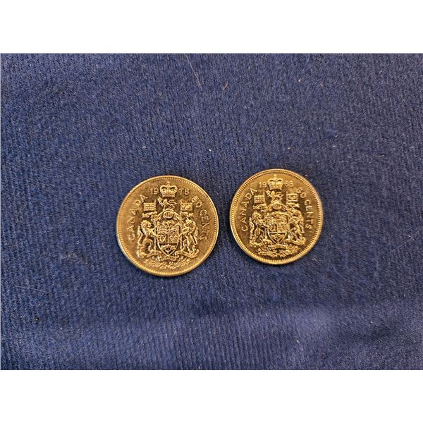 1978 & 1963 50 cent coins