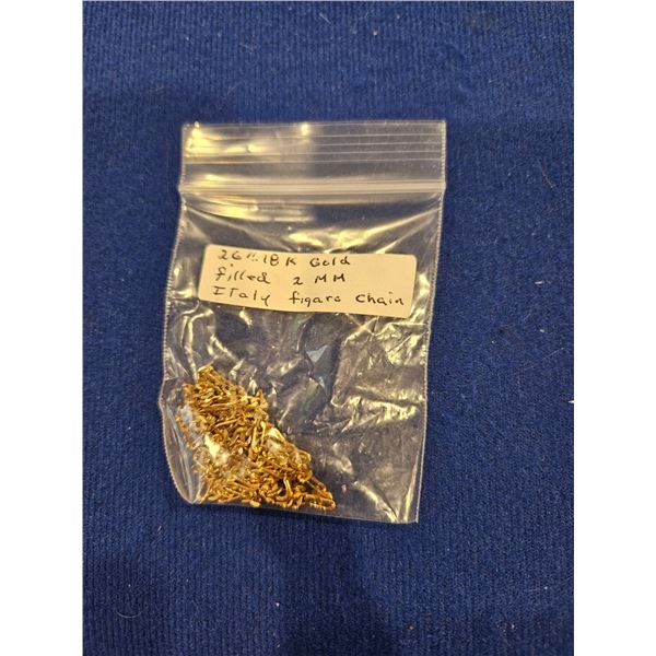 26" 18K gold filled Figaro chain