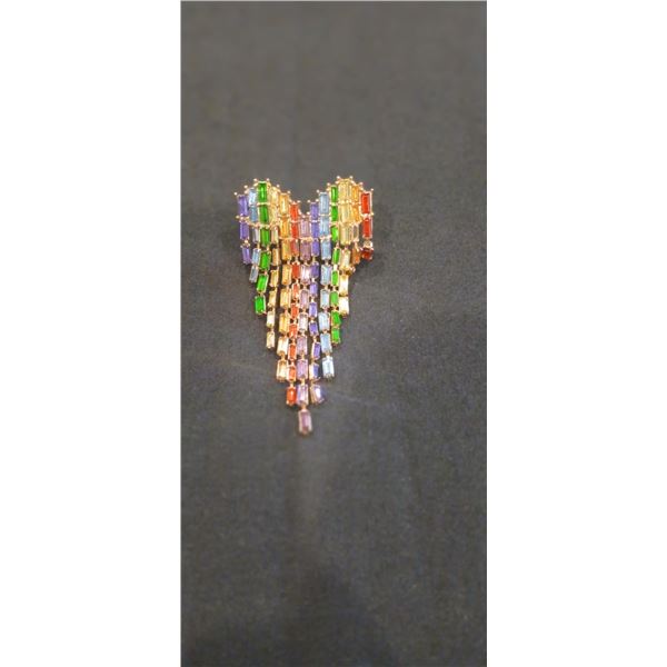 Rainbow heart pendant