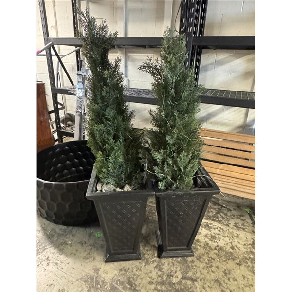 Pair of decor trees