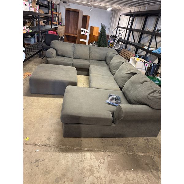 Sectional and ottoman