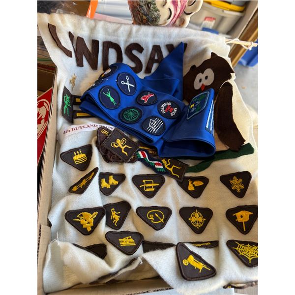 Brownie and girl guide patches