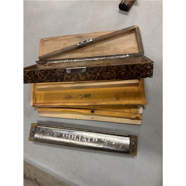 The Goliath M Hohner harmonica case damage
