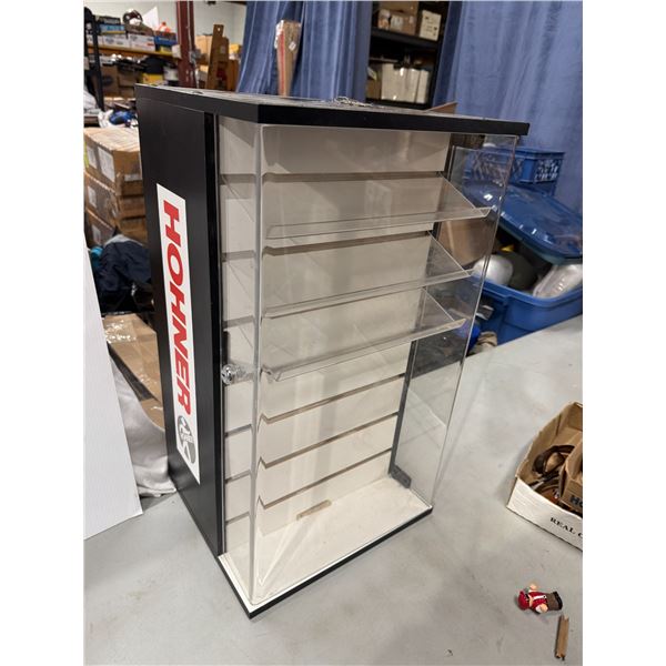 Display case with keys