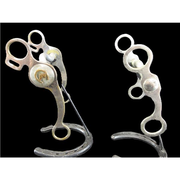 Engraved Ricardo Horsehead Curb Bit- Crockett Grazing Bit