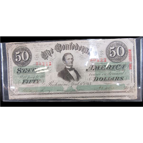 Confederate $50 Bill