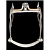 Image 3 : Unmarked Silver Inlaid Stainless Bit- Circle Cheek- Spade Mouth- Slobber Bar- Rein Chain Swivels- Li