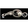 Image 4 : Unmarked Silver Inlaid Stainless Bit- Circle Cheek- Spade Mouth- Slobber Bar- Rein Chain Swivels- Li