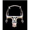 Image 5 : Unmarked Silver Inlaid Stainless Bit- Circle Cheek- Spade Mouth- Slobber Bar- Rein Chain Swivels- Li