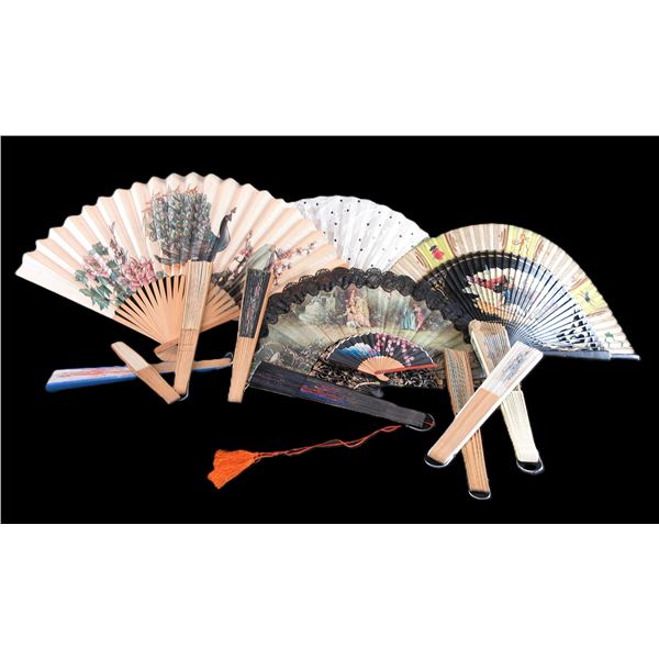 13 Folding Hand Fans