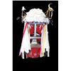 Image 1 : Contemporary Beaded Native Headdress With Ermine And Ribbon Drops- 34"