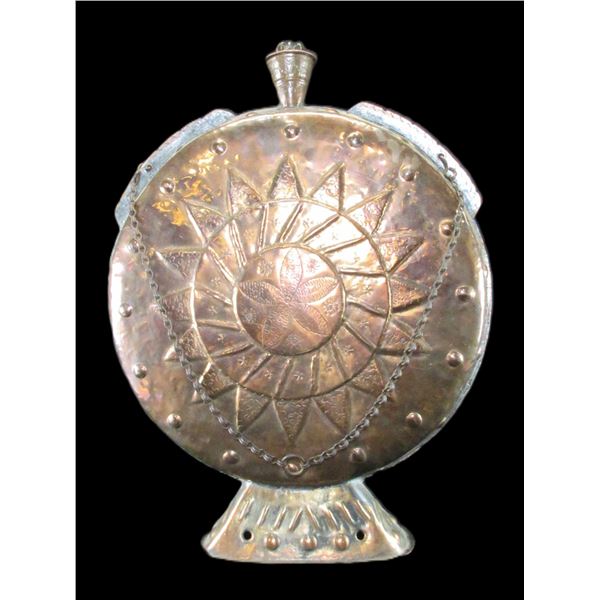 Large Decorative Copper Canteen- 27" X 21"