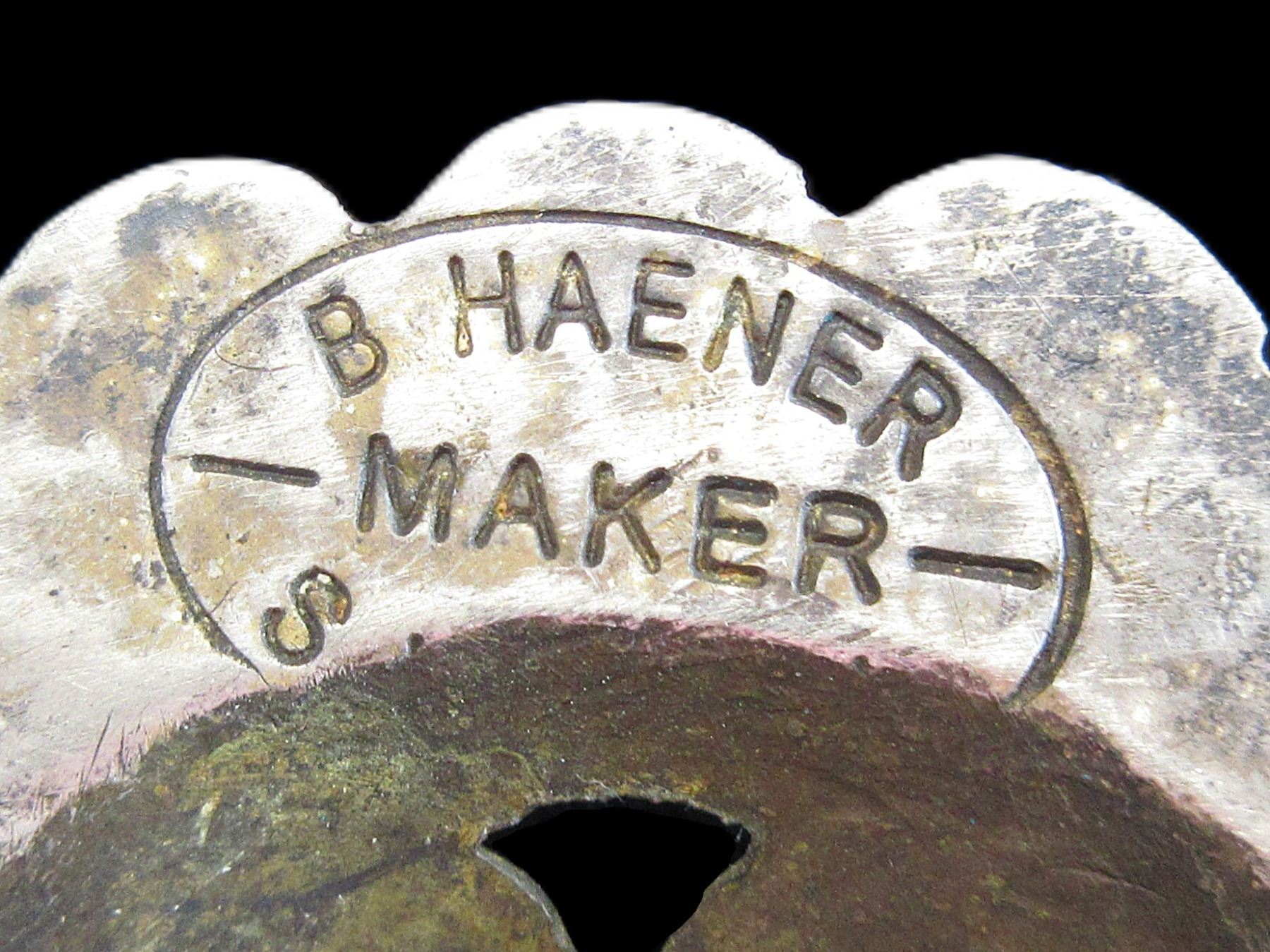 Marked B Haener Maker Sterling Domed, Engraved, Scalloped, Filigreed ...