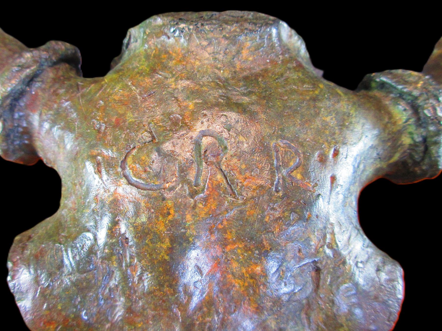 CRR (Charlie Russell Riders) Marked Buffalo Bronze- 2.75
