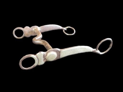 Unmarked McChesney Silver Overlaid Bit- Texas Cheek- Curb Mouth- Rein ...