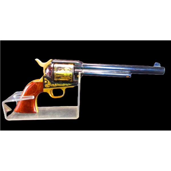 Uberti Model Single Action Army Revolver- Charlie Russell Riders Commemorative- 1/50- 24K Gold Overl