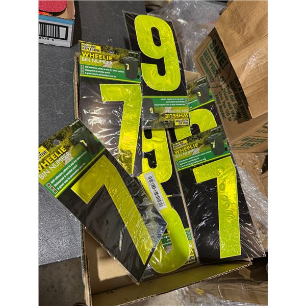 Hi vis reflective numbers