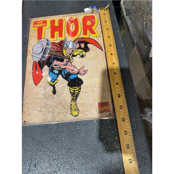 Marvel comics the mighty Thor tin sign