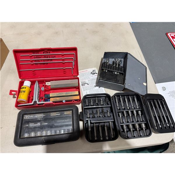 Tool bits, drill, bits, and sharpening item