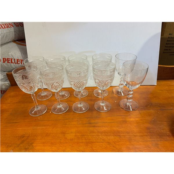 Crystal wine glasses