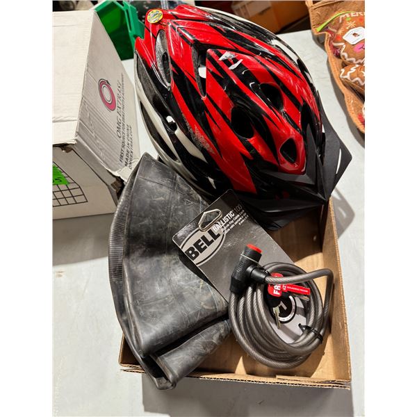 Bike lock and helmet