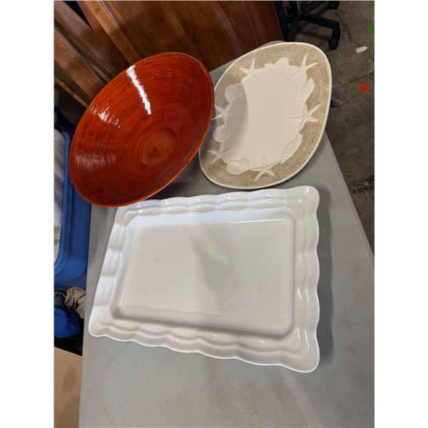 Platters and bowl
