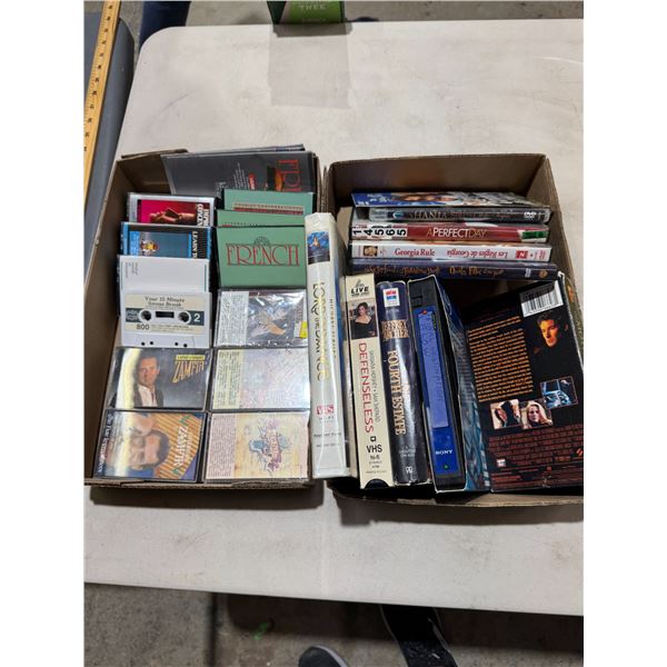 Cassettes, VHS and DVDs