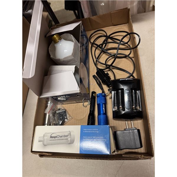 Light bulbs recipe, Chamber battery charger, flashlight