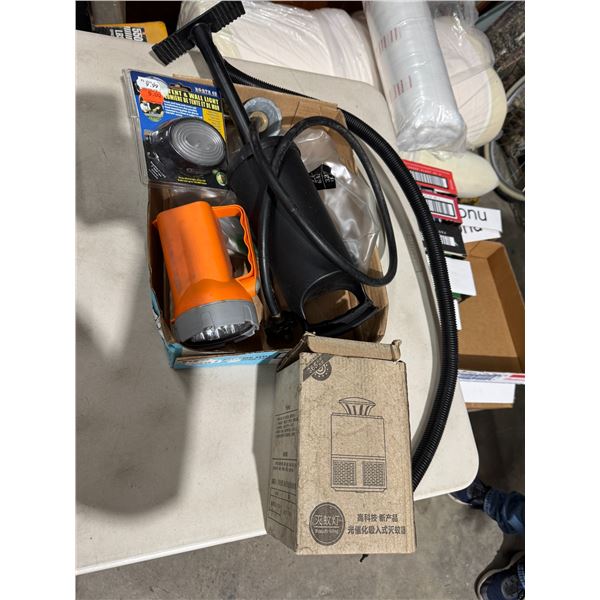Flashlight pump and tent light