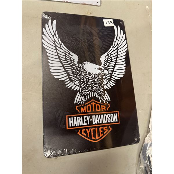 Harley Davidson tin sign