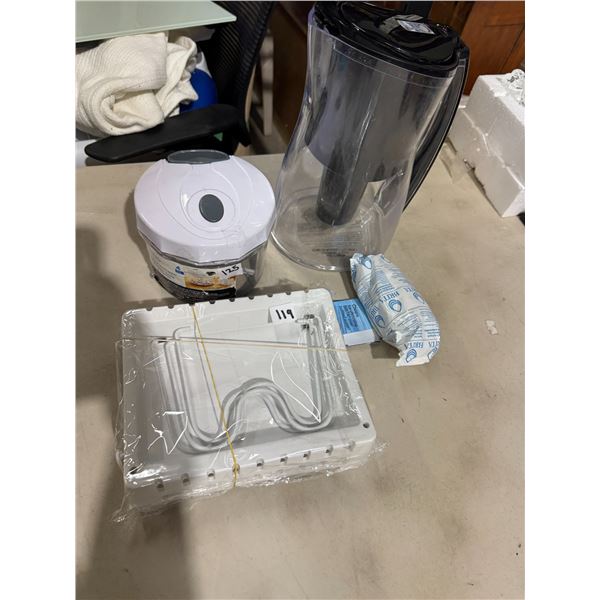 Water, filtration item, food shopper, and pot dryers