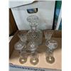 Image 1 : Edinburgh, Hyland Crystal decanter w/cordial glasses set
