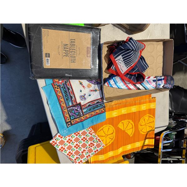 New tablecloth, Vintage linens/scarves