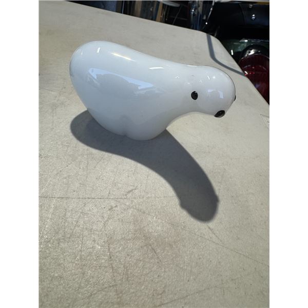 Glass polar bear