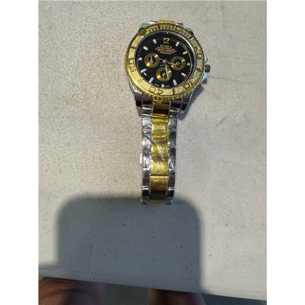 ROSRA watch gold with black