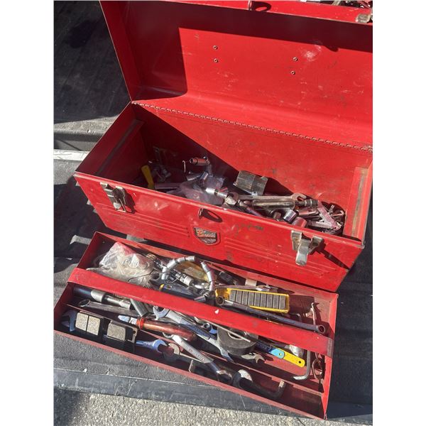 Beach Vintage Toolbox full of vintage tools