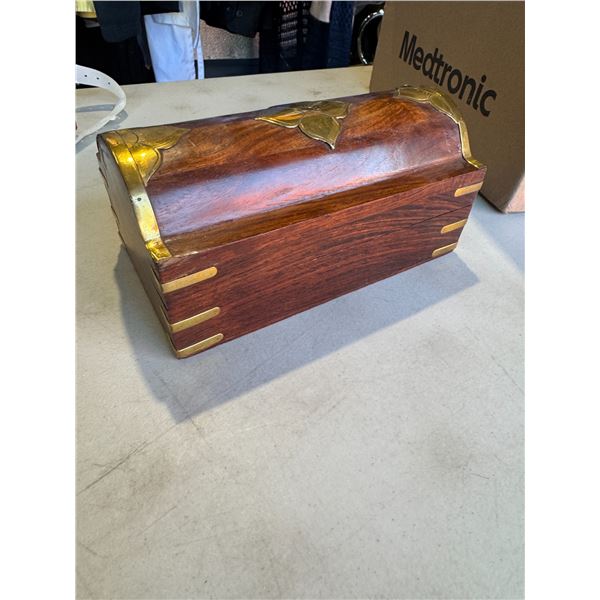 Wood and brass box