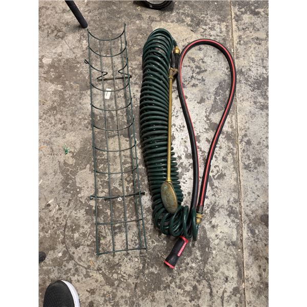Gardening hose and shelf