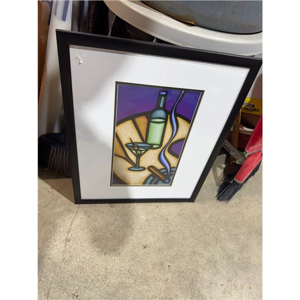 Martini and cigar wall decor