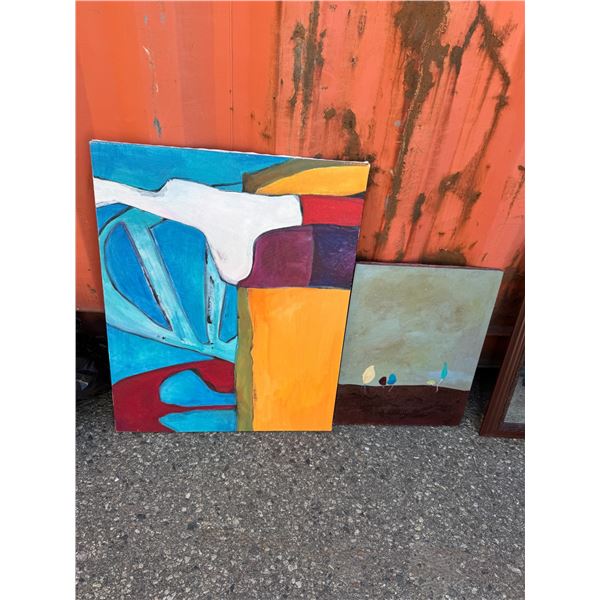 2 canvas wall hangings