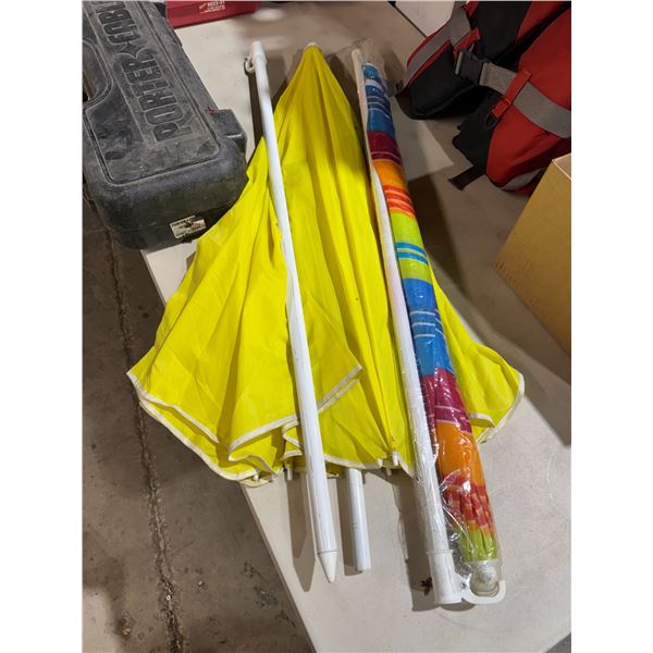 2 beach umbrellas