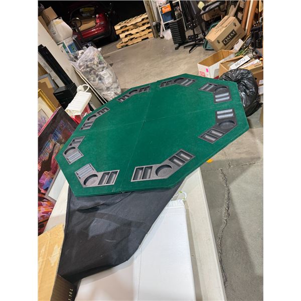 Foldable, portable poker table with carry bag