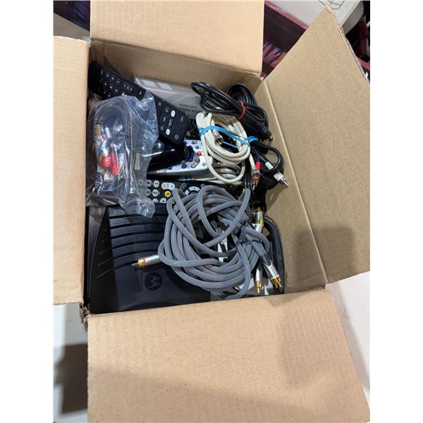 Assorted electronics, TV related chords, etc.