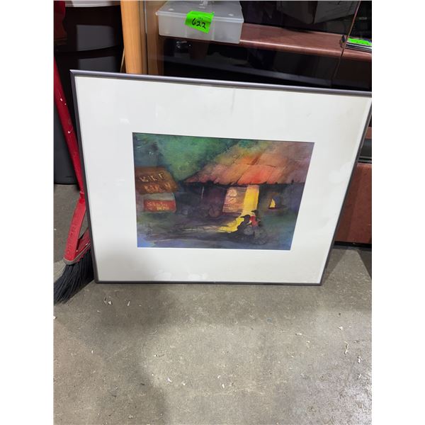 Bike barn, watercolor