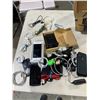 Image 1 : iPhones charging cords, other phones, all untested