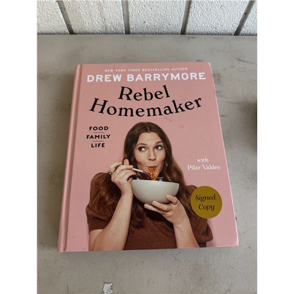 Drew Barrymore rebel homemaker signed book