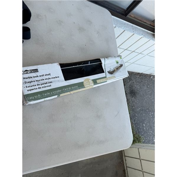 Marble look wall shelf