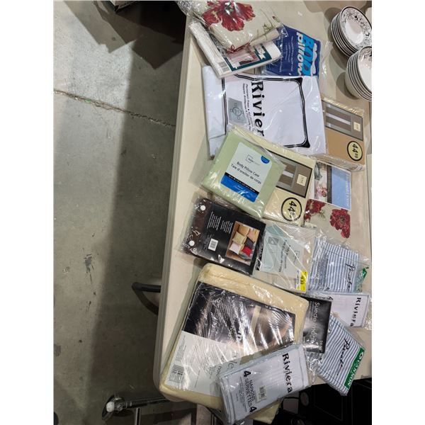 Pillowcases table, linens, etc.